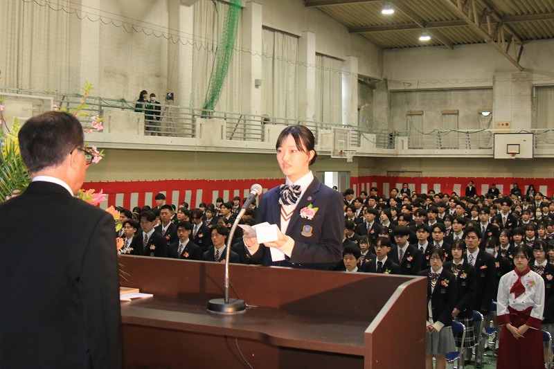 第74回卒業式並びに第23回福祉共生専攻科卒業式を挙行しました 4 IMG 9680 日章学園 鹿児島城西高等学校